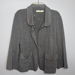 Pins & Needles Anthropologie
Gray Cardigan Embroidered
Dots Pockets Size Large